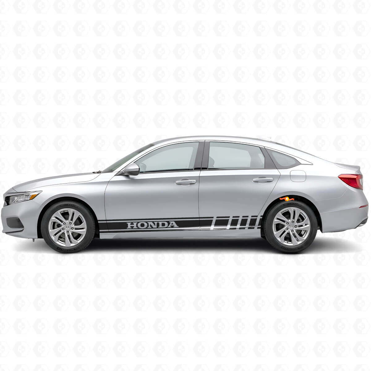 Branded Racing Stripes Side Vinyl Decal Sticker for Honda Civic