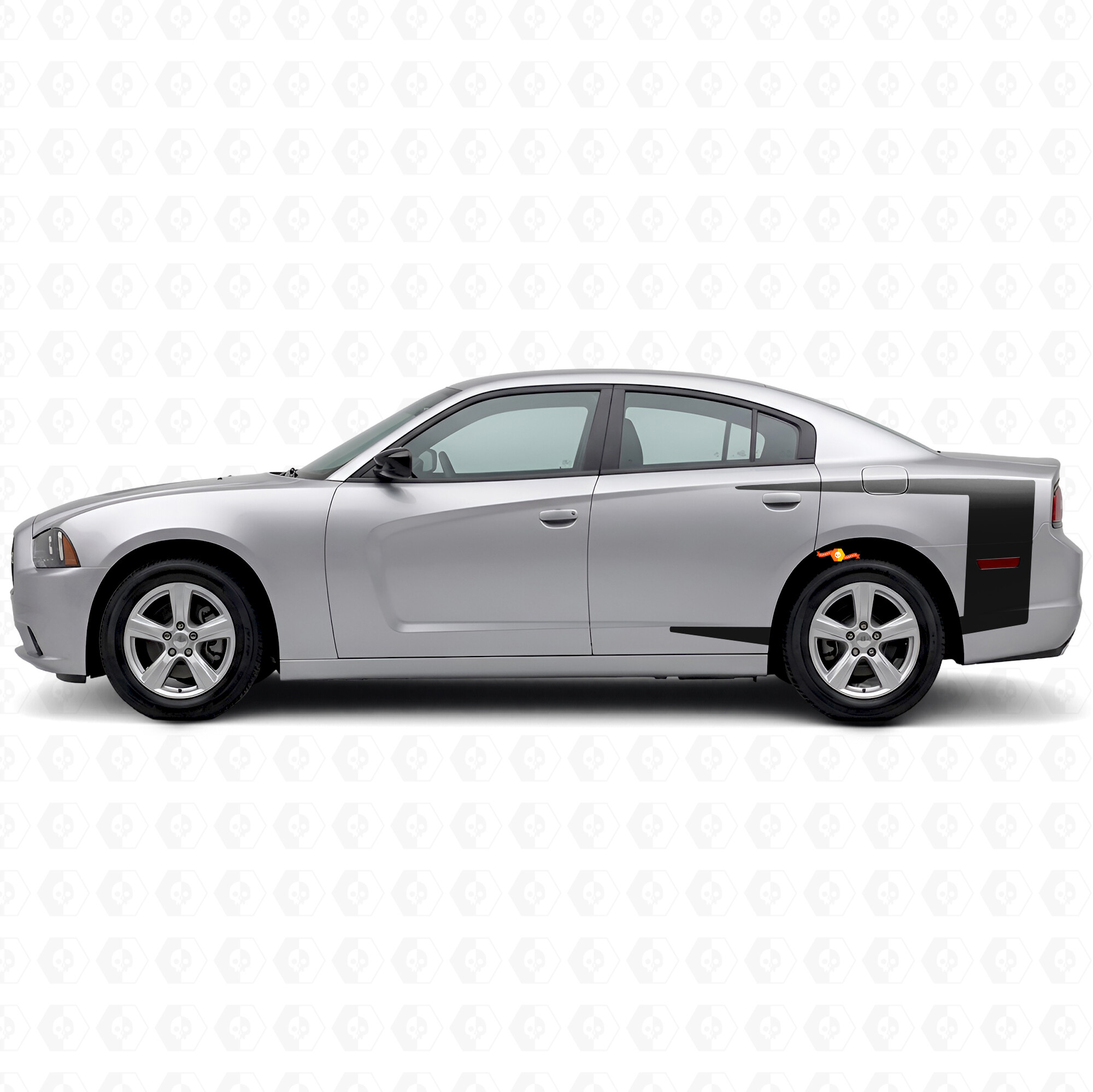 Tail Band Stripes Bedside Vinyl Decal Sticker for Dodge Charger 2011-2014