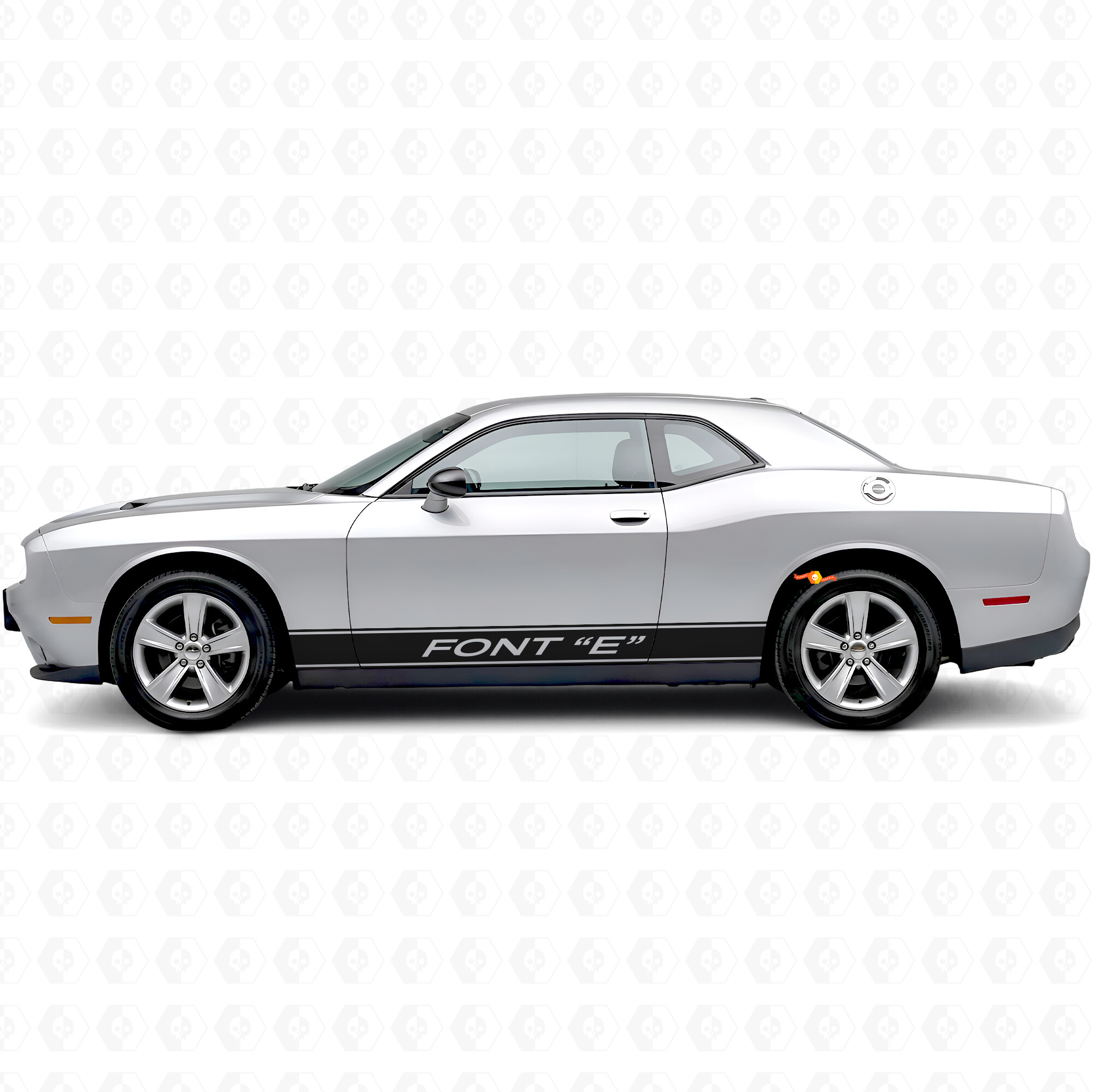 Custom Outline Stripes Rocker Panel Vinyl Decal Sticker for Dodge Challenger