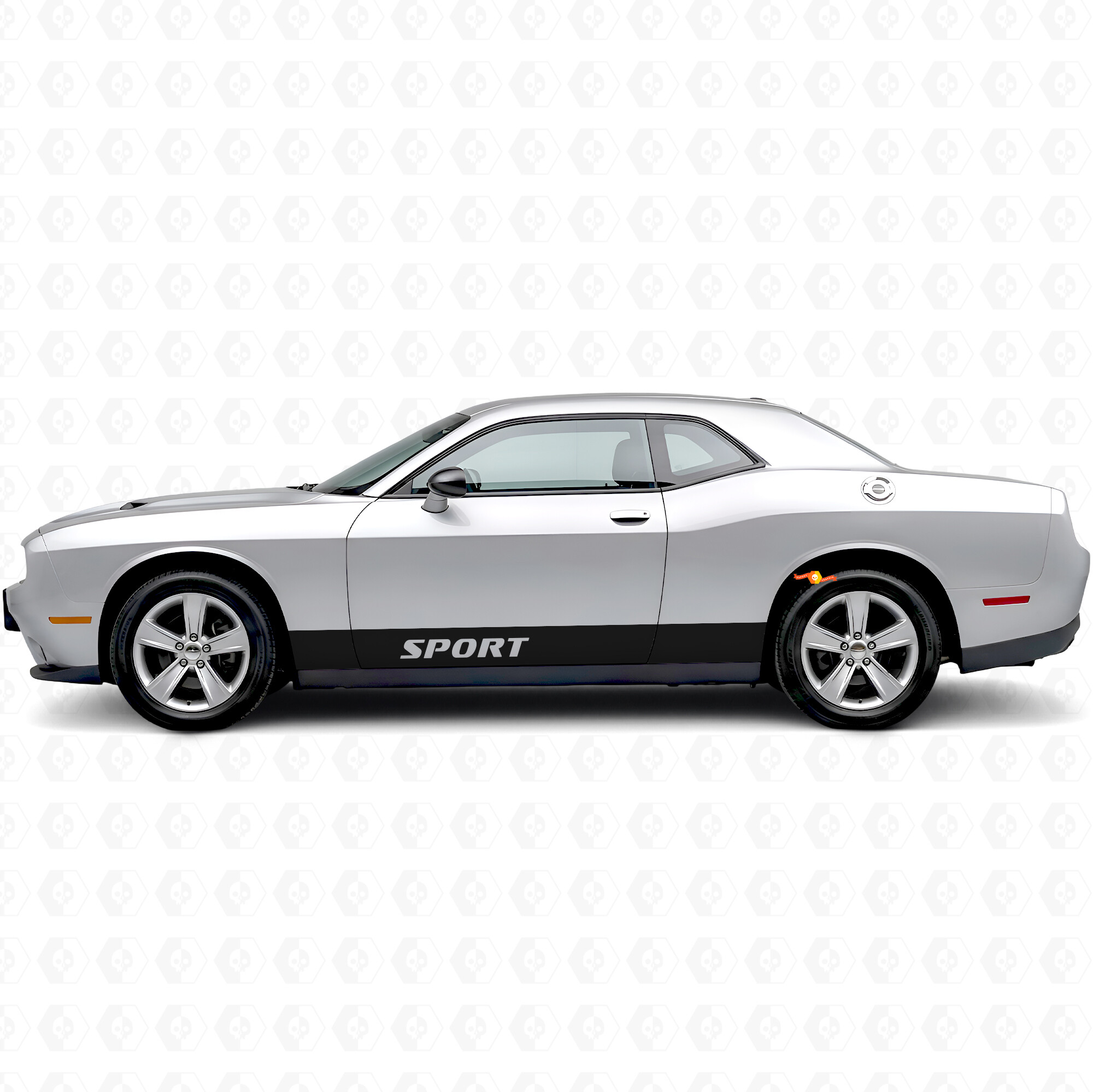 Sport Straight Stripes Side Vinyl Decal Sticker for Dodge Challenger
