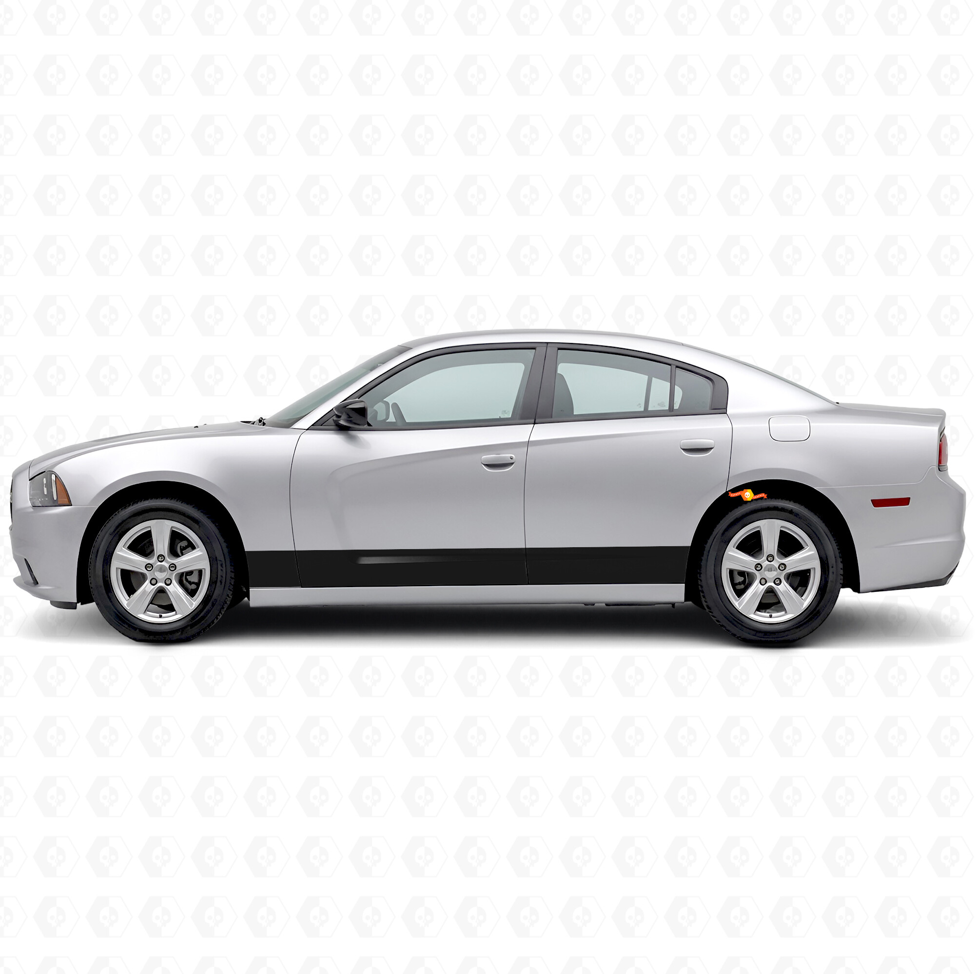 Straight Stripes Side Vinyl Decal Sticker for Dodge Charger 2011-2014