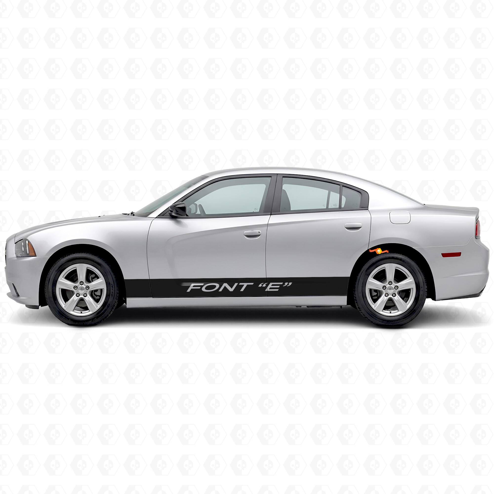Custom Straight Stripes Side Vinyl Decal Sticker for Dodge Charger 2011-2014