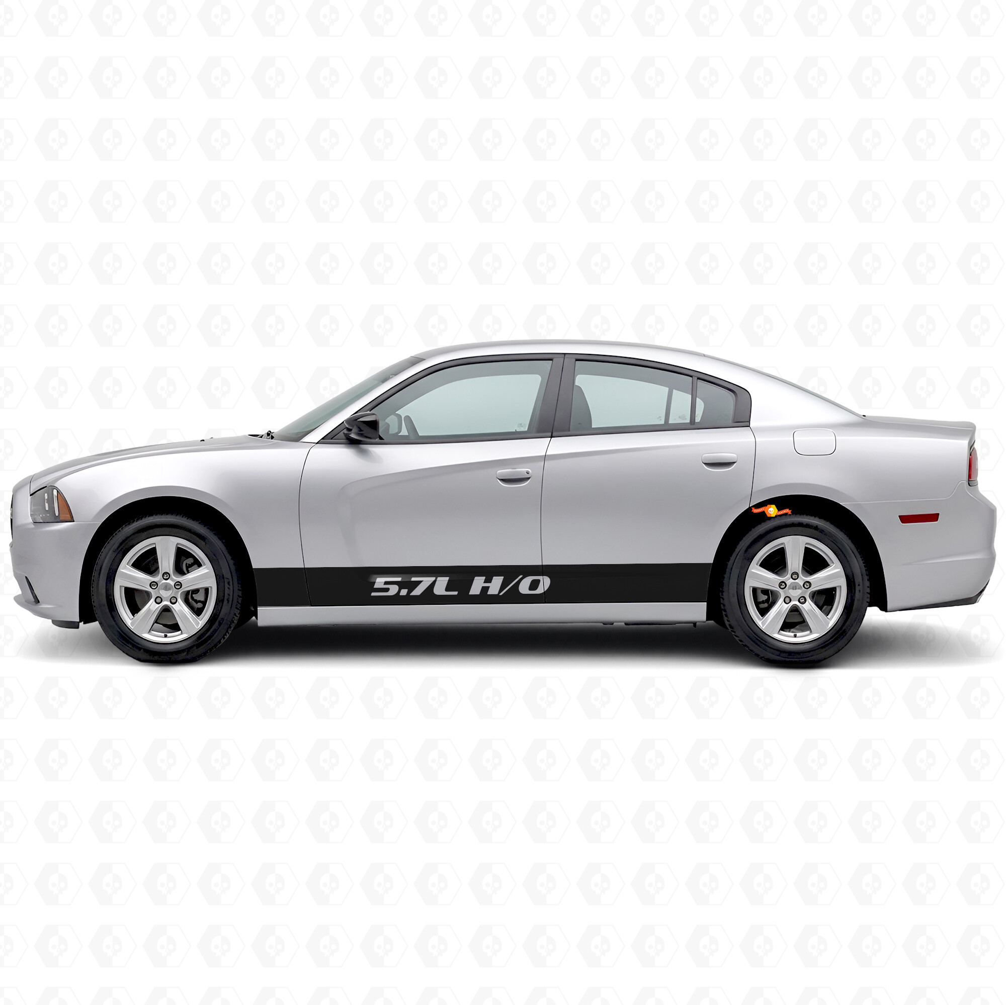 5.7L H/O Straight Stripes Side Vinyl Decal Sticker for Dodge Charger 2011-2014