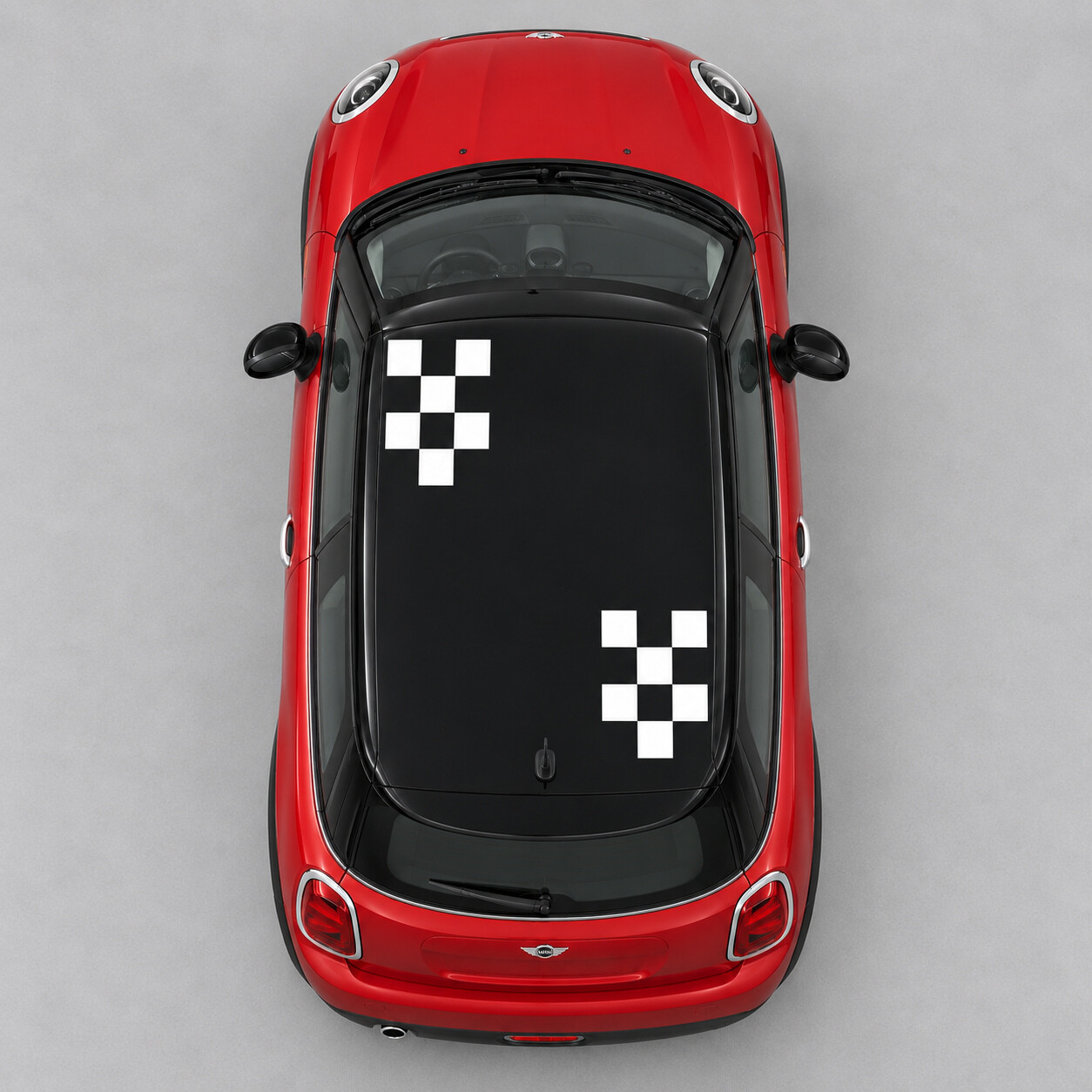 Checker Corners Roof Vinyl Decal Sticker for MINI Cooper 2014