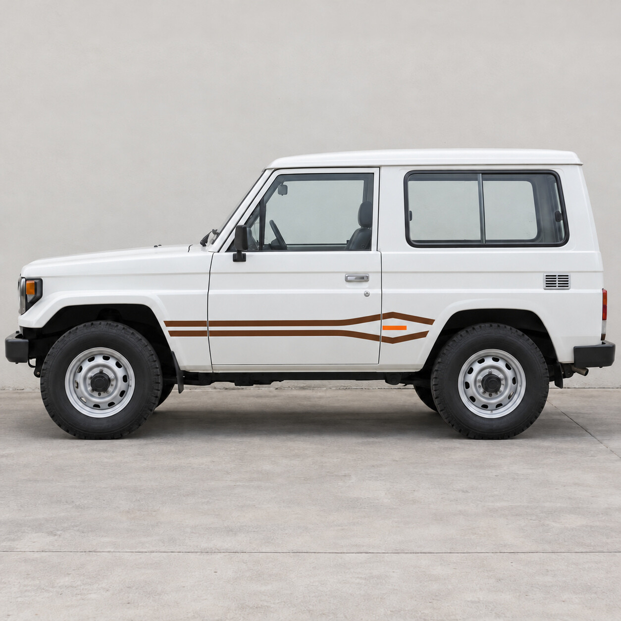 Forked Ribbon Side Vinyl Decal Sticker for Toyota Land Cruiser BJ70 SWB 1984-1990