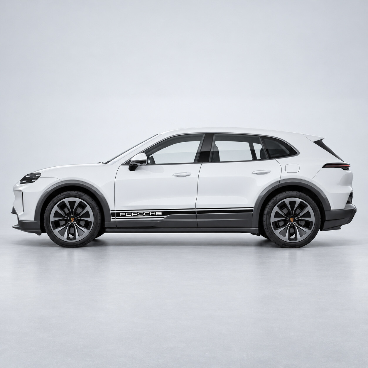 Branded Stripes Rocker Panel Vinyl Decal Sticker for Porsche Cayenne Electric