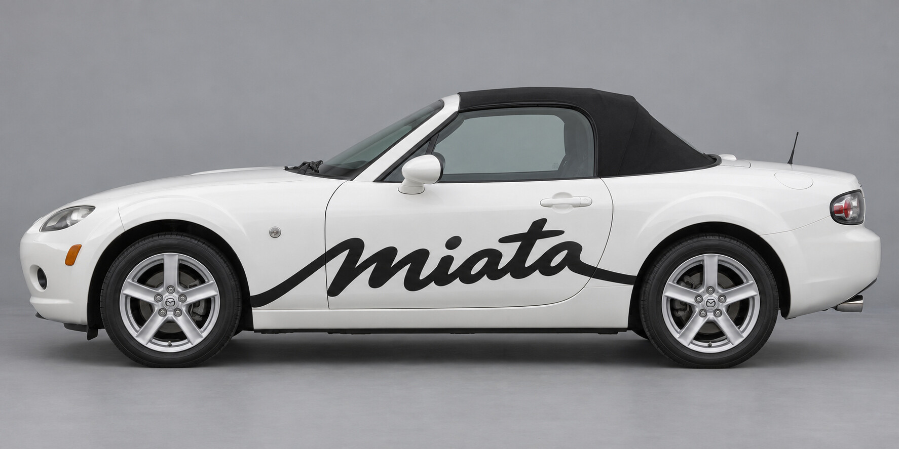 Open Script Side Vinyl Decal Sticker for Mazda MX-5 Miata 2006