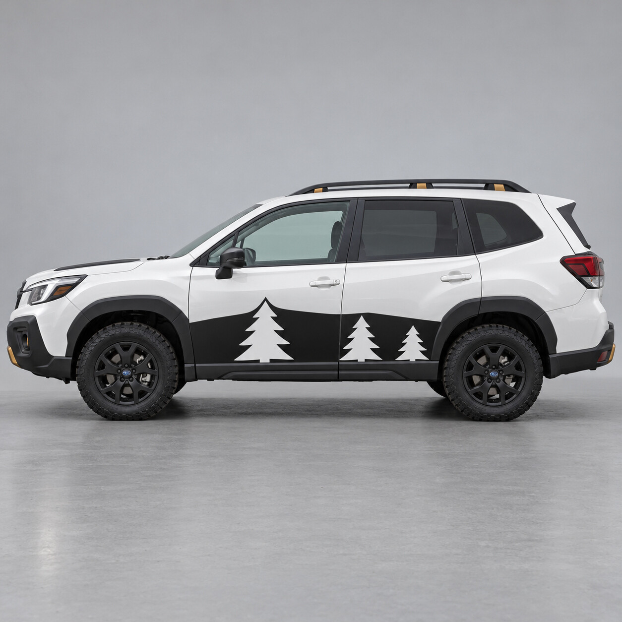 Three Pine Window Side Vinyl Decal Sticker for Subaru Forester 2024