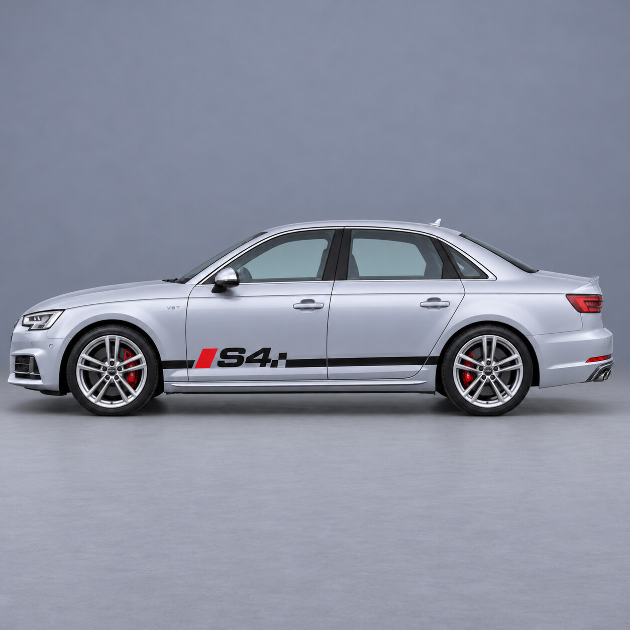 Checkered Sill Side Vinyl Decal Sticker for Audi S4 2018