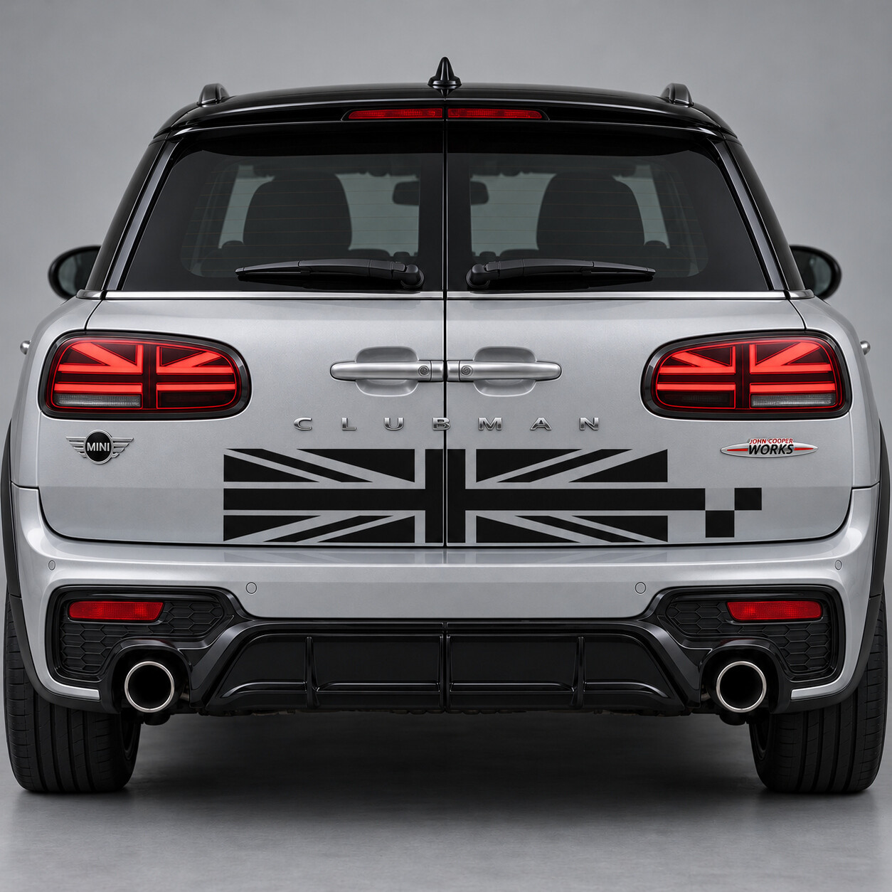 John Cooper Works Union Checker Tailgate Vinyl Decal Sticker for MINI Clubman 2020