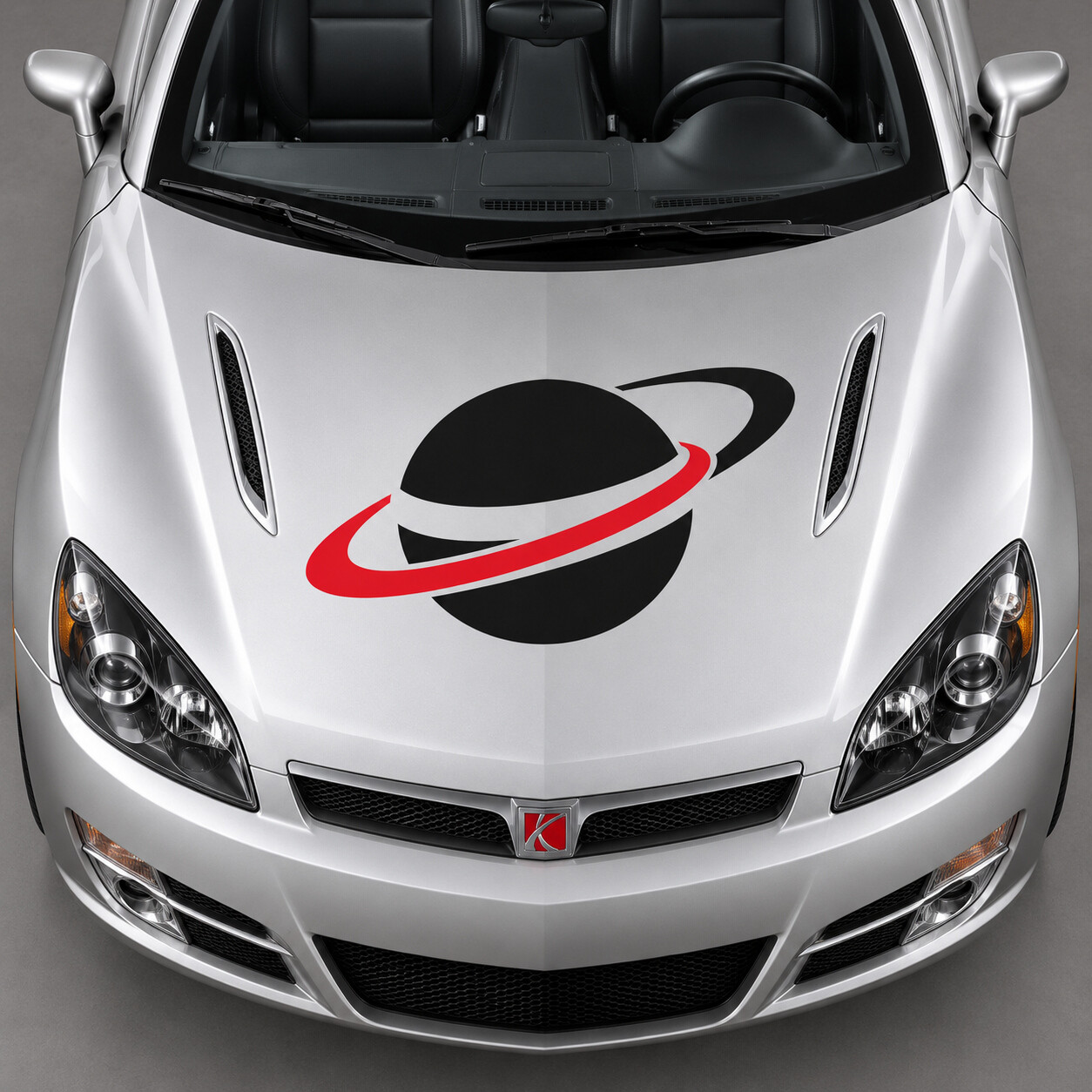 Orbital Horizon Hood Vinyl Decal for Saturn Sky Red Line 2007–2009