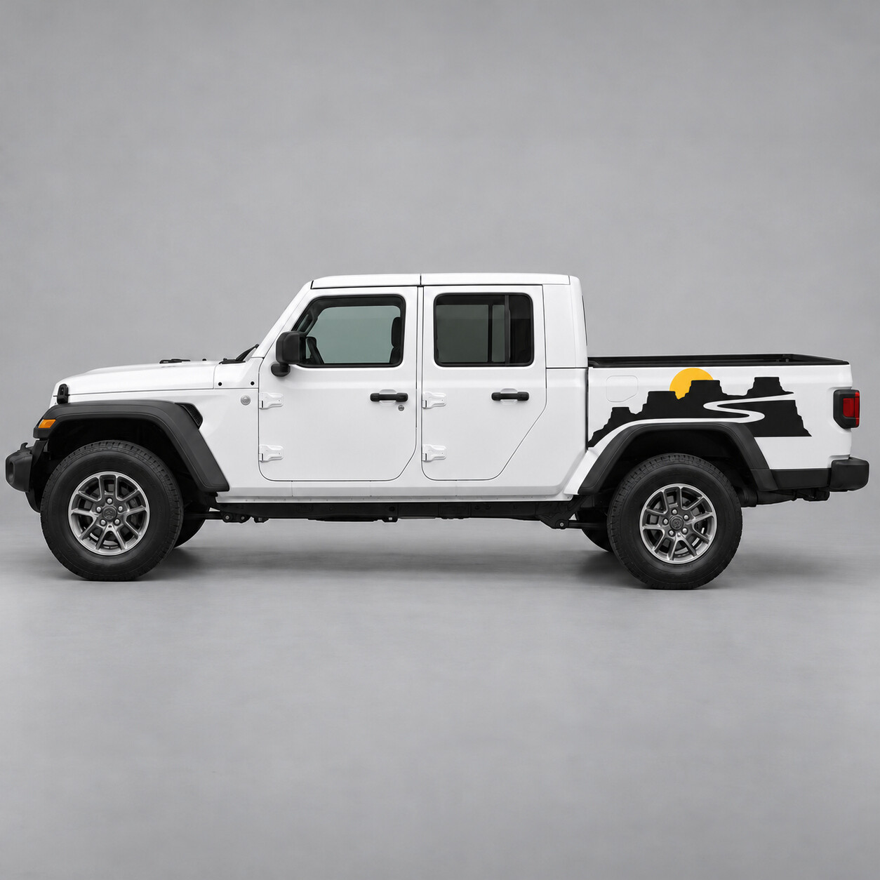 Canyon Switchbacks Bedside Vinyl Decal Sticker for Jeep Gladiator Sport JT 2020–2026