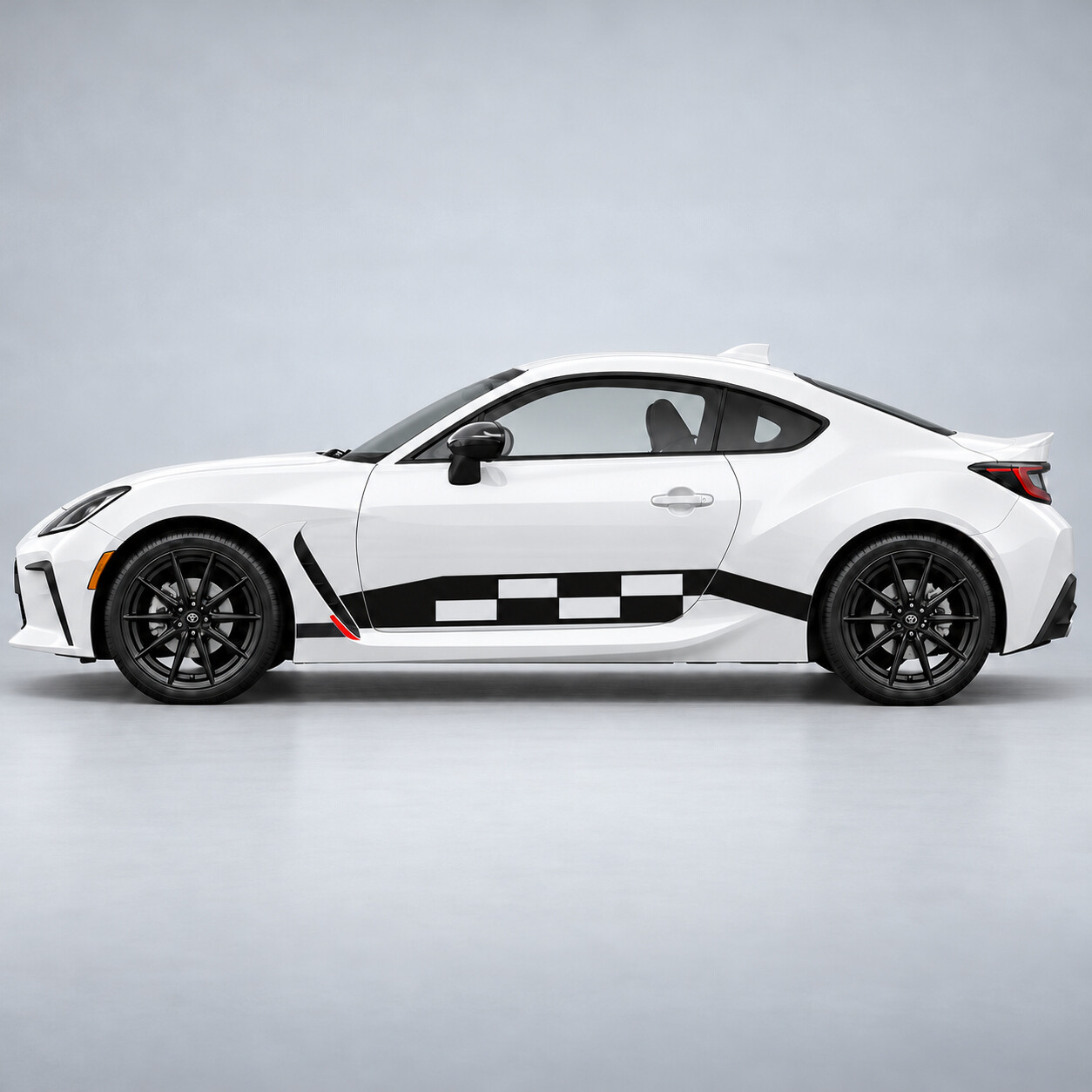 Checkered Chicane Stripes Side Door Vinyl Decal Sticker for Toyota GR86 Premium ZN8 2022–2027