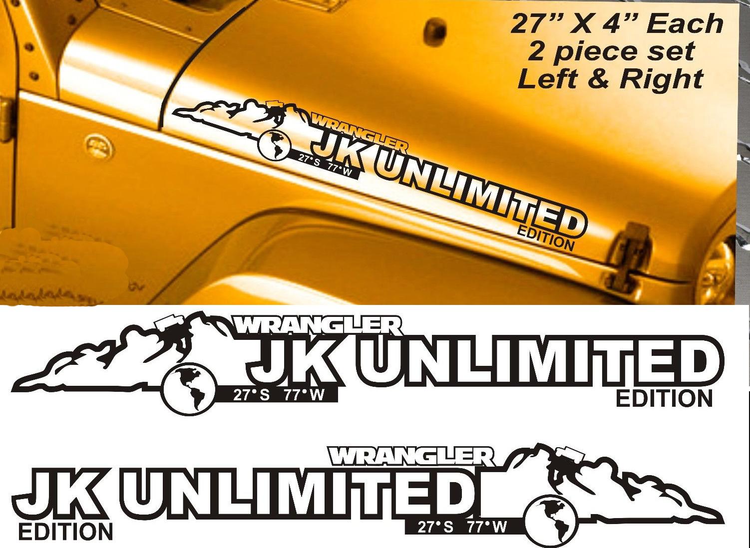 Pair Land Rover Defender 110 URBAN EDITION Vinyl Hood Stickers Decals Defender 110 2007-2016
