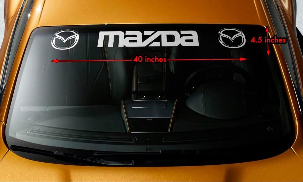 MAZDA STYLE #3 Windshield Banner Vinyl Long Last Premium Decal Sticker 40