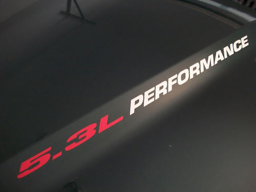 5.3L Performance Hood Vinyl Decal Sticker for GMC Sierra