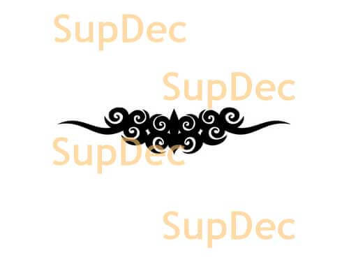 Black Ornament with Swirls Vinyl Decal Sticker for Cars & Trucks 
