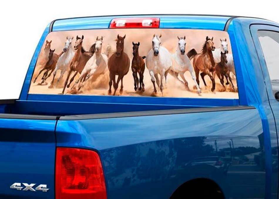 Running Horses Rear Window Decal Sticker for Trucks and SUVs