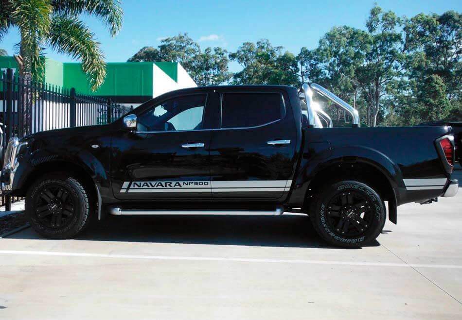 Navara NP300 Side Stripes Vinyl Decal Kit for Nissan Navara 2015-16