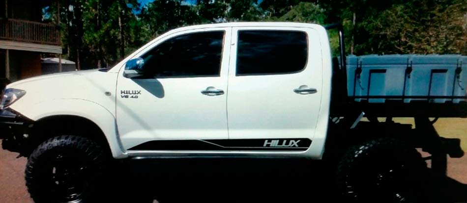 Branded Stripes Side Vinyl Decal Sticker for Toyota Hilux