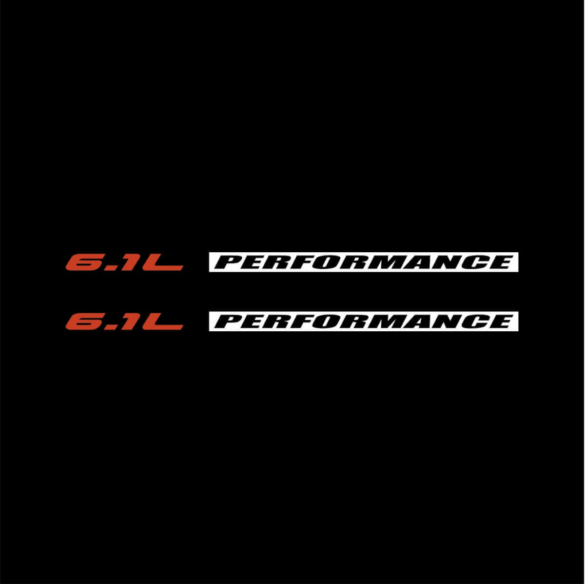 6.1L Performance Hood Vinyl Decal Set for Dodge Jeep & Chrysler SRT8