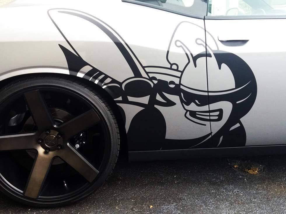 Tribal Bee Logo Side Vinyl Decal Kit for Dodge Challenger