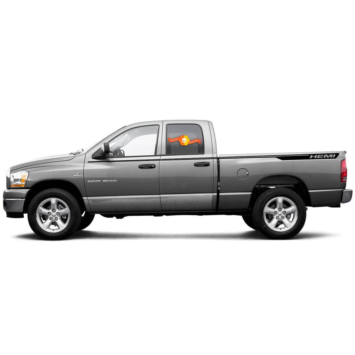 Hemi Style Stripes Side Vinyl Decal Sticker for Dodge Ram 1500