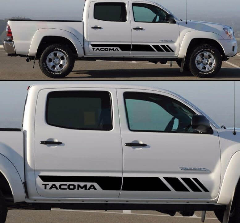 Decal sticker stripes kit For TOYOTA TACOMA side steps gear 2017 2016 2015 2014
