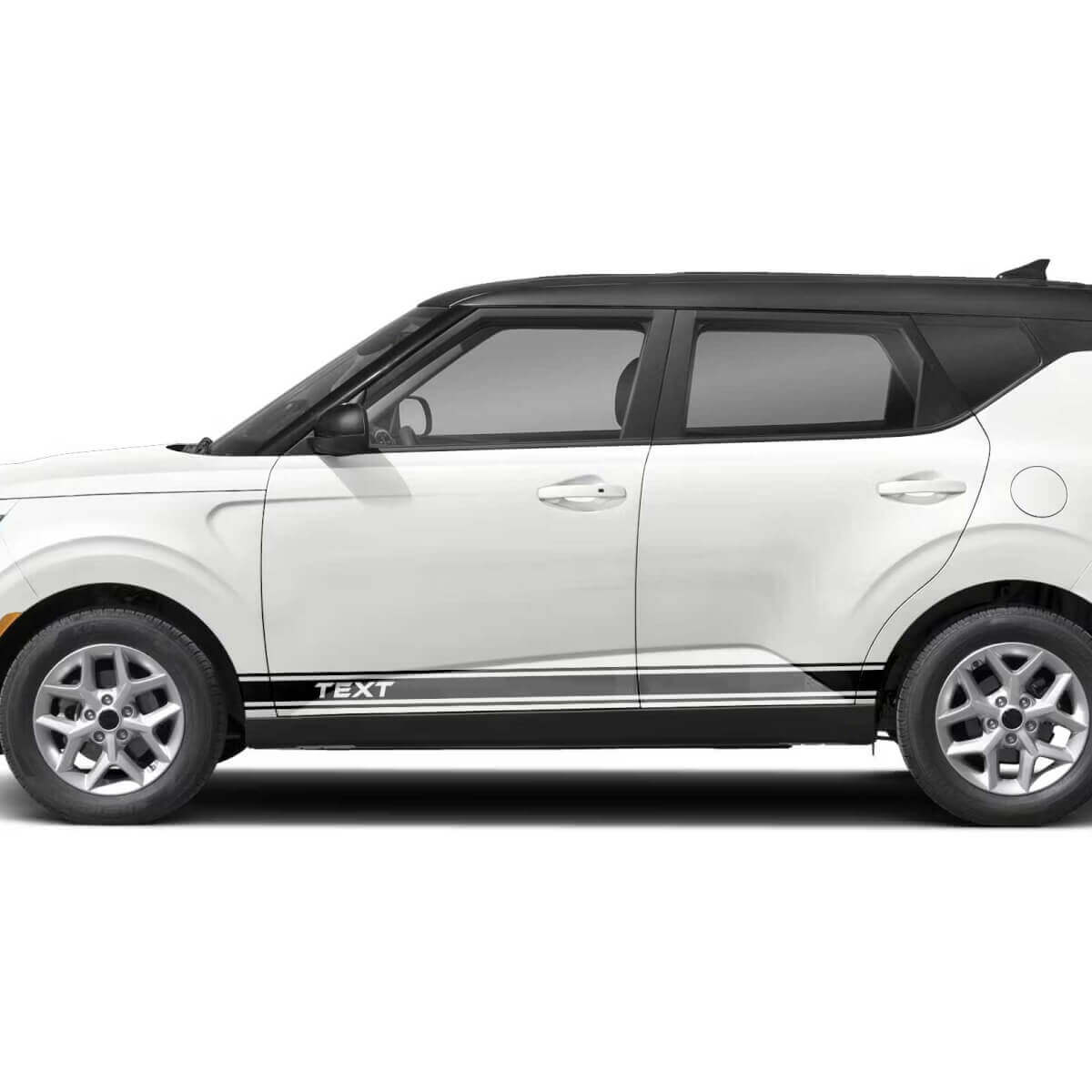 Custom Racing Side Stripes Vinyl Decal Kit for Kia Soul 