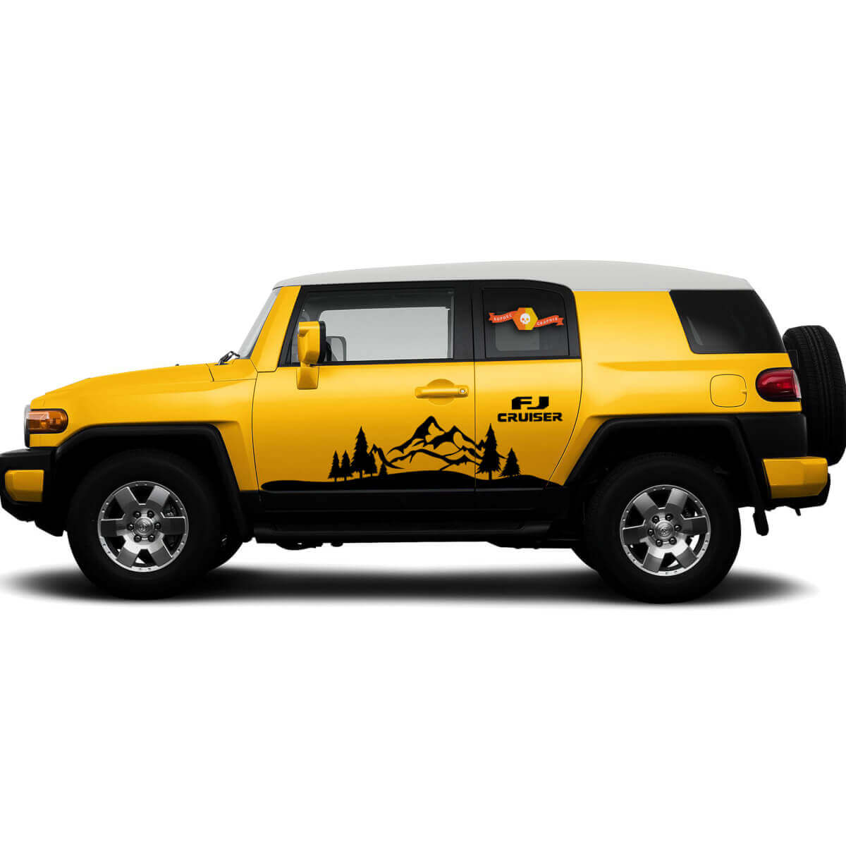 Mountain & Trees Door Side Vinyl Decal Kit for Toyota FJ Cruiser
