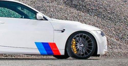 M Performance Side Door Stripe Vinyl Decal Kit for BMW 