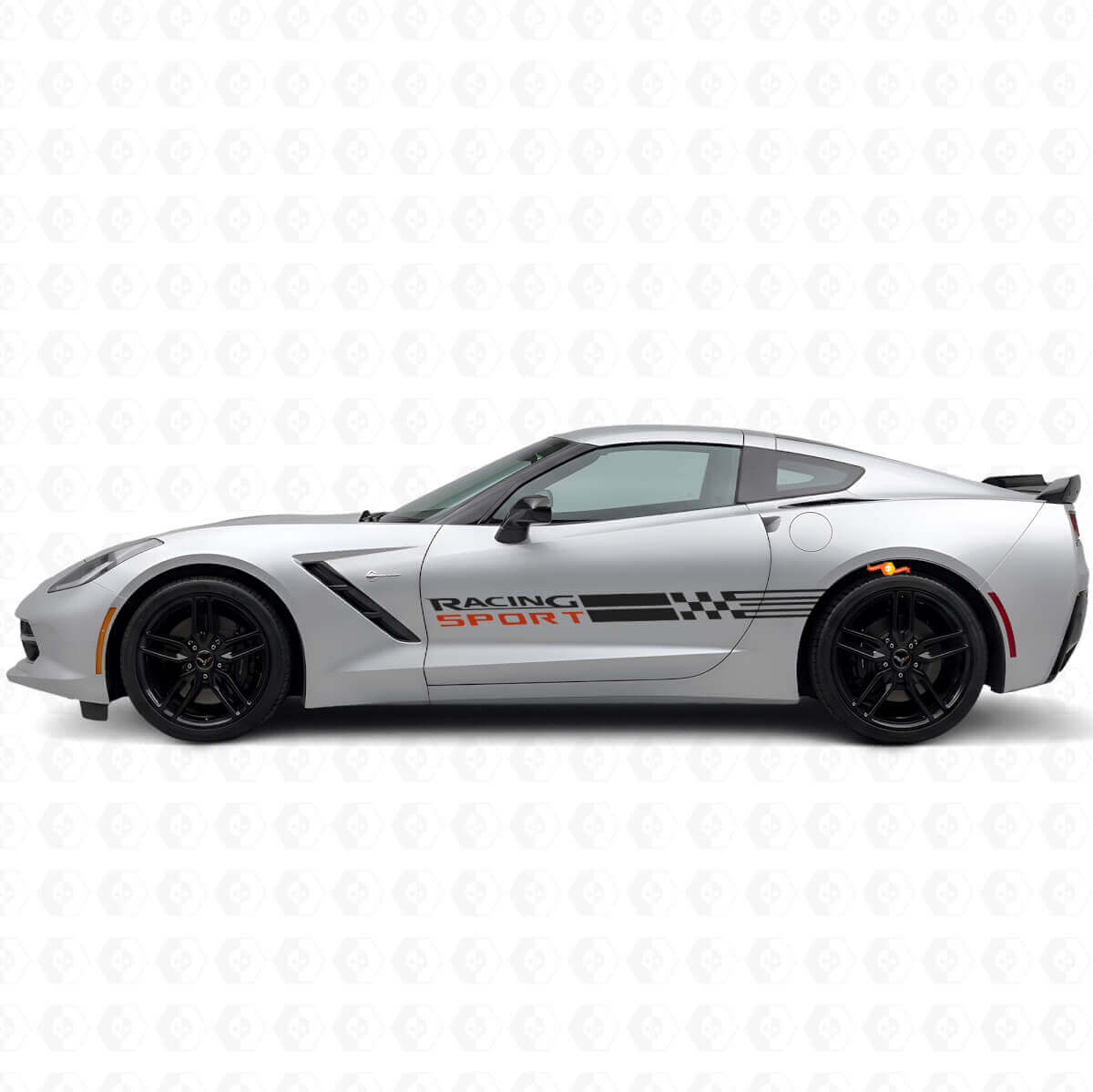 Racing Sport Side Stripes Vinyl Decal Set for Chevy Corvette