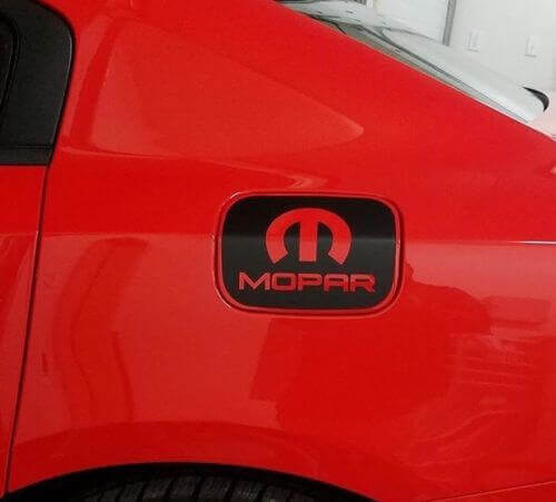 Mopar Fuel Door Vinyl Overlay Decal Sticker for Dodge Charger 2011+