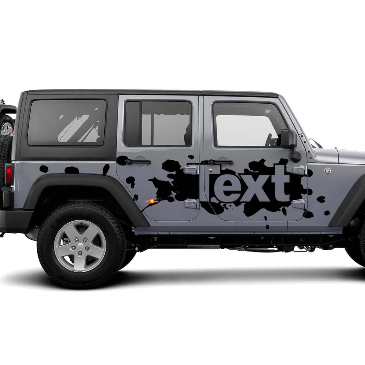 Paint Splashes with Custom Text Side Vinyl Decal Sticker for Jeep Wrangler