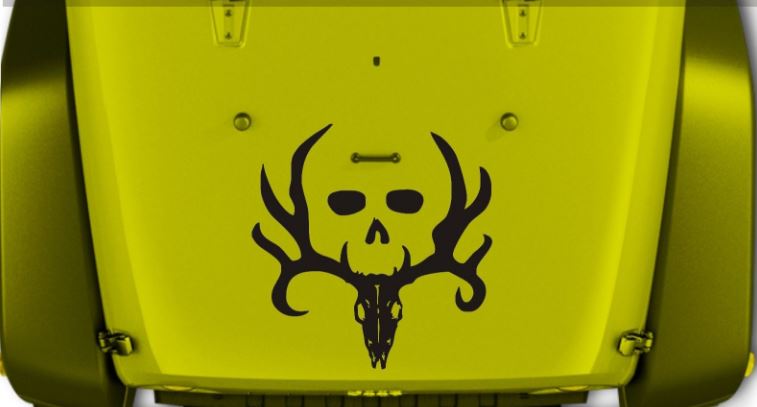 Jeep Wrangler Bone Collector Vinyl Hood Sticker Decal Jk Jku Lj Tj 23 X 23
