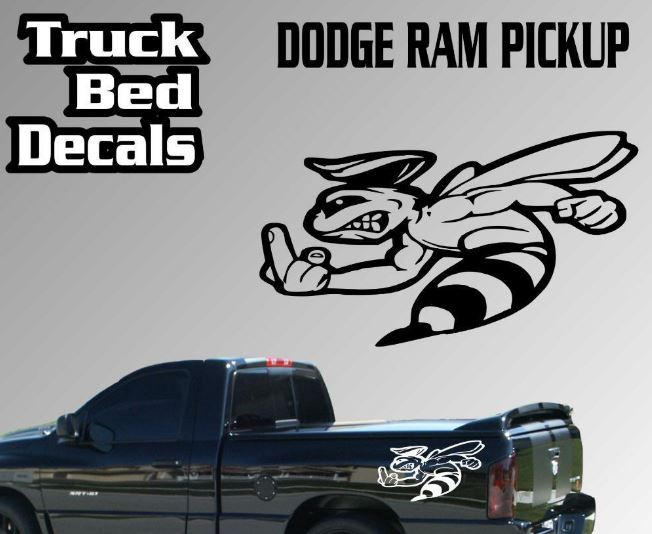 Funny Bee Bedside Vinyl Decal Sticker for Dodge Ram 1500