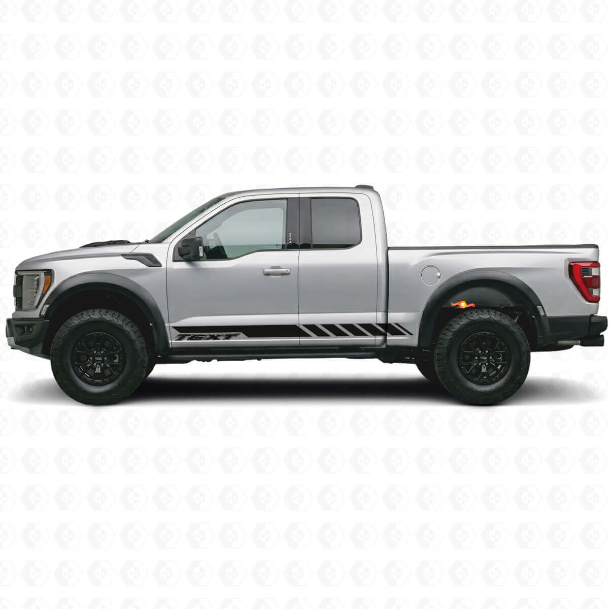 Checkered Custom Side Stripes Vinyl Decal for Musclecar truck 2010-2020