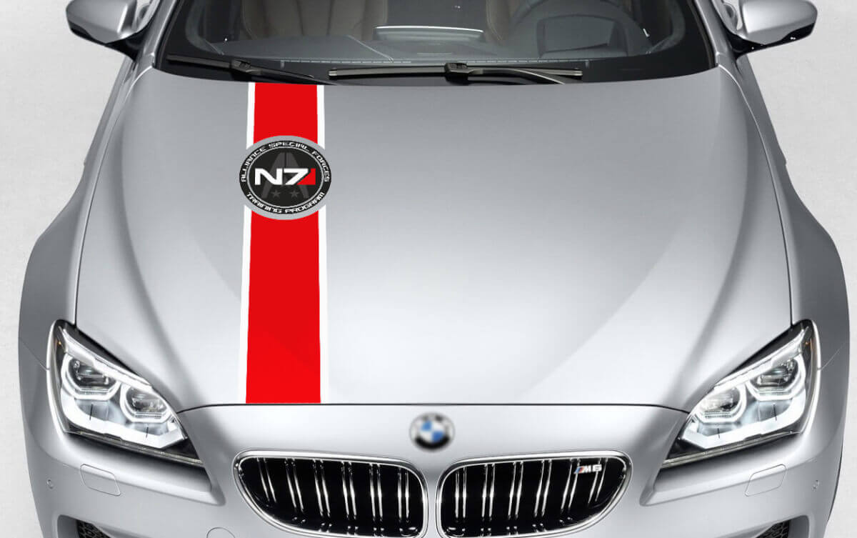 N7 Alliance Special Forces Hood Stripe Vinyl Decal for Cars