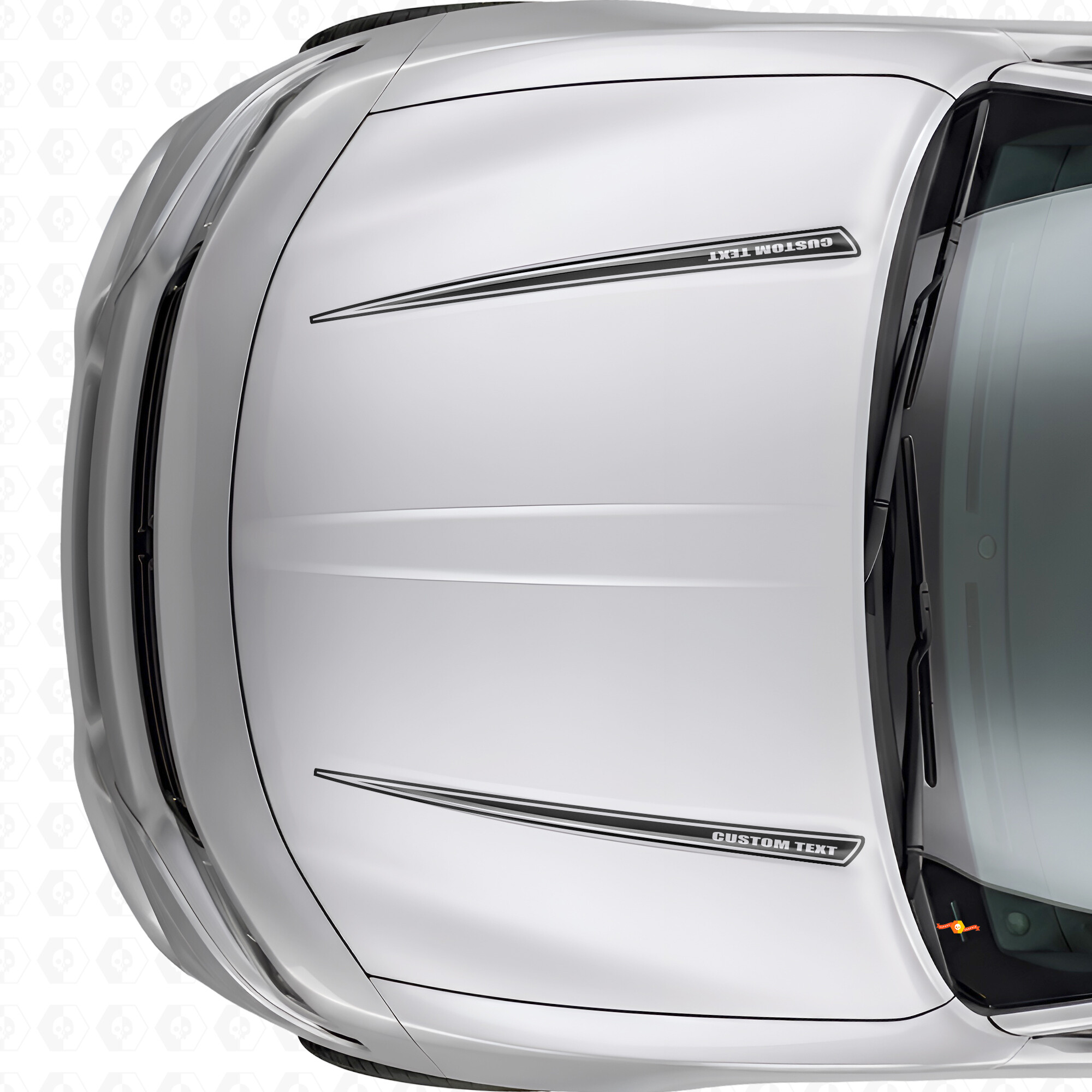 Dual Custom Outline Stripes Hood Vinyl Decal Sticker for Dodge Charger 2015-2026