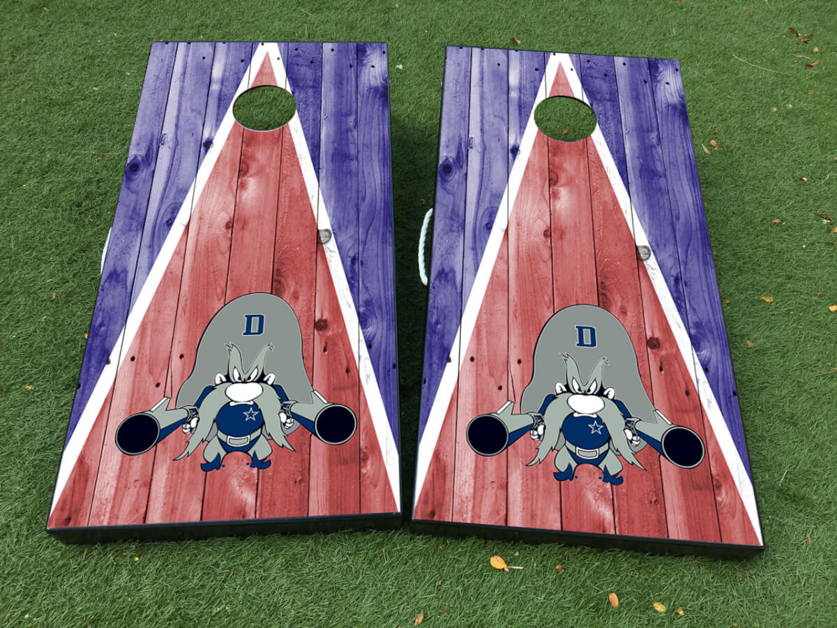 Dallas Football Cowboy Cornhole Board Wrap Decal Set