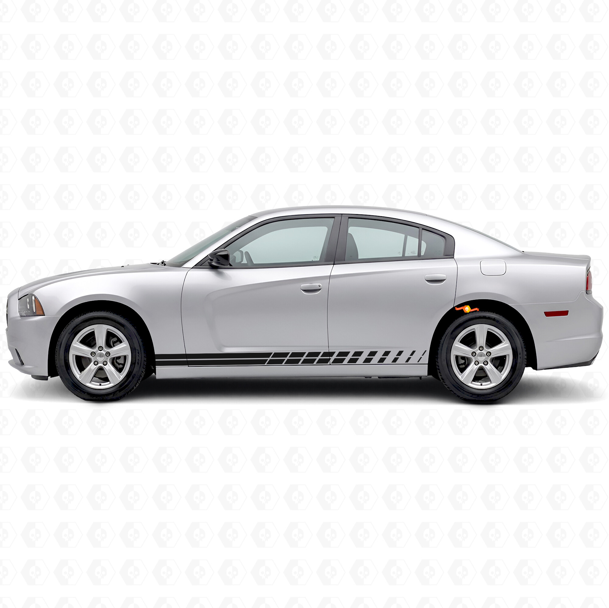 Dual Strobe Stripes Side Vinyl Decal Sticker for Dodge Charger 2011-2014