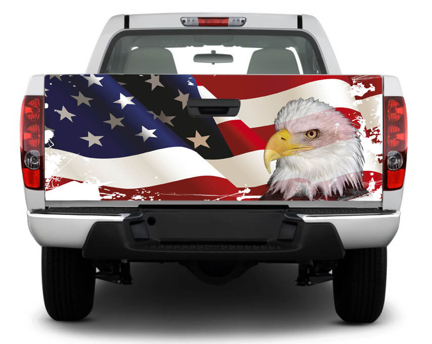 British UK Eagle flag Tailgate Decal Sticker Wrap Pick-up Truck SUV Car
