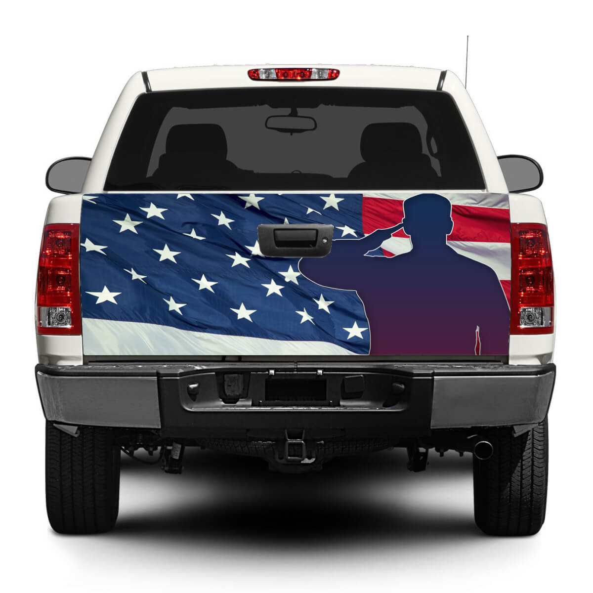 American US army Military flag  Tailgate Decal Sticker Wrap Pick-up Truck SUV Car