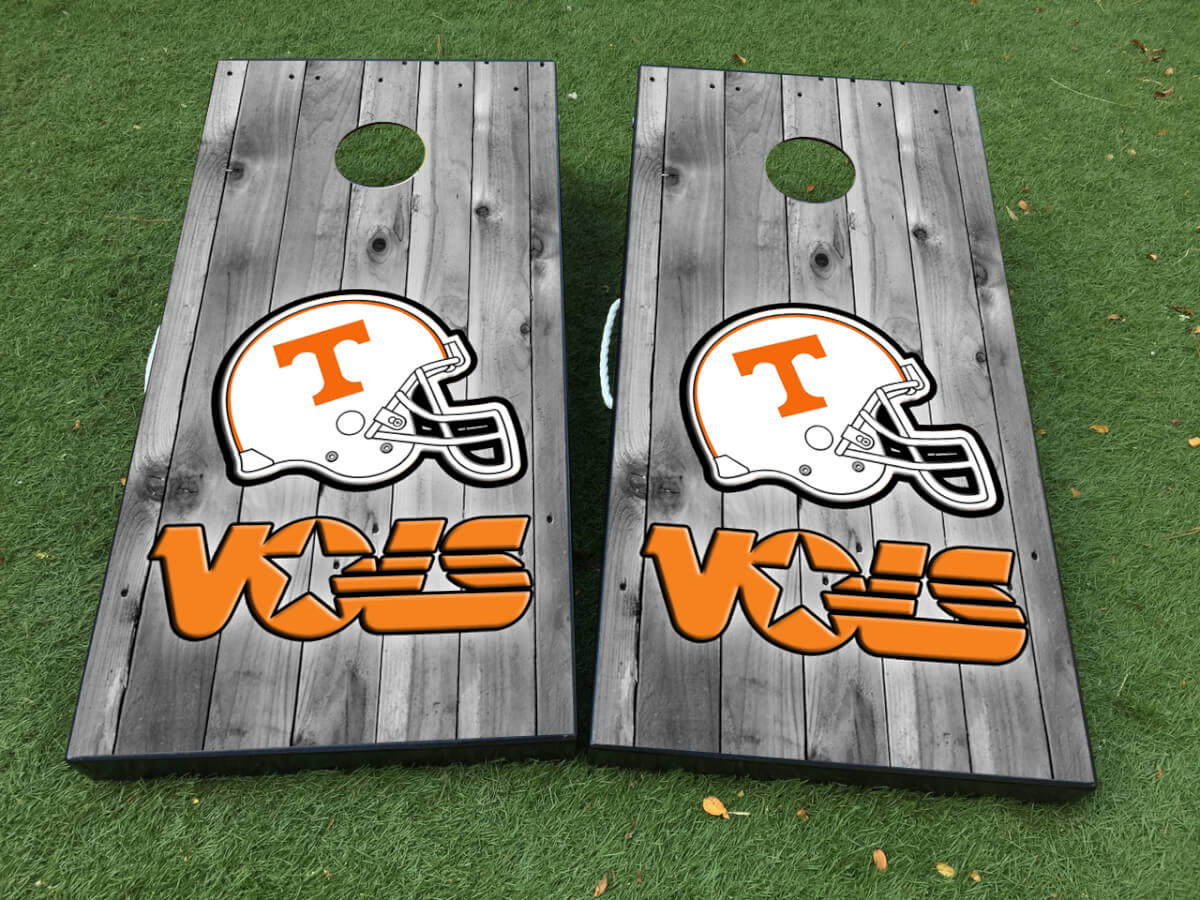 Tennessee Vols Football Helmet Cornhole Board Vinyl Wrap Decals 