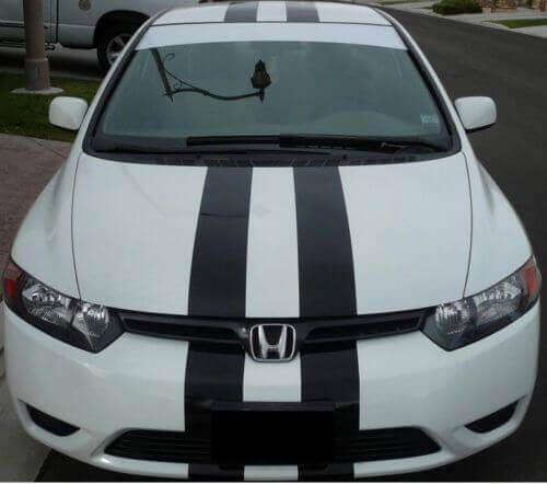 Dual Racing Stripes Vinyl Decal Kit for Honda Civic Accord
