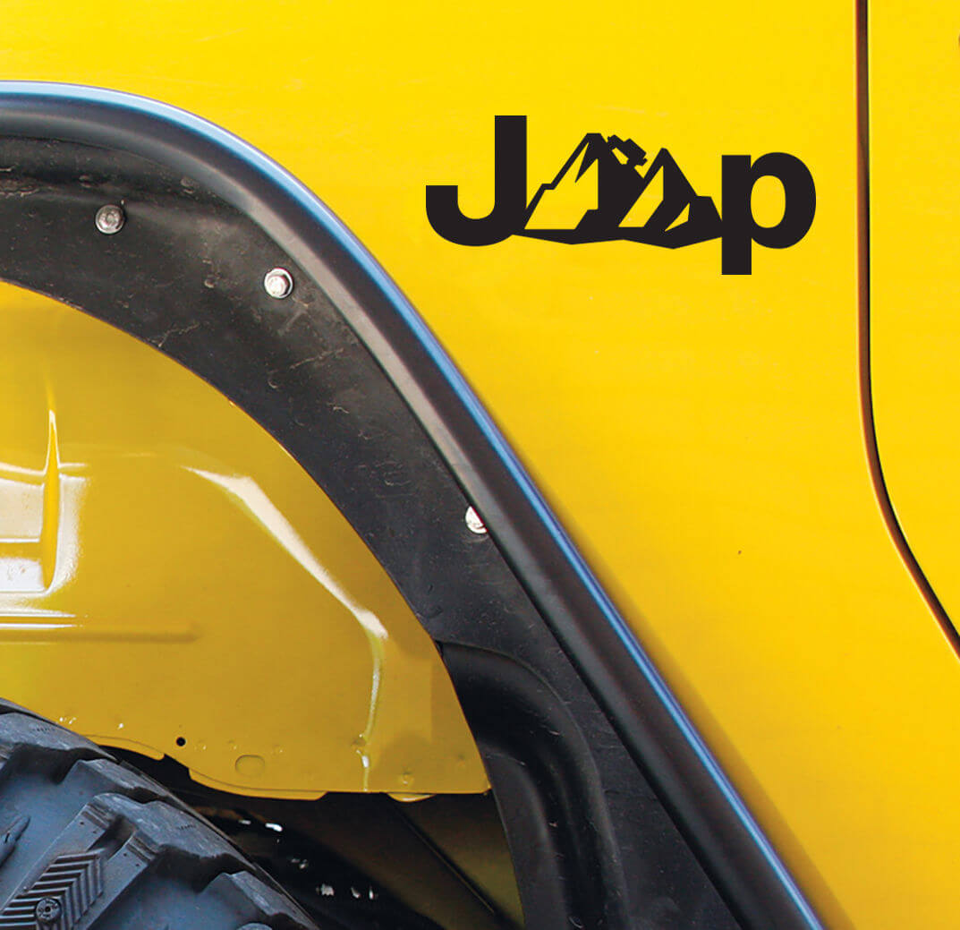 JEEP Wrangler Vinyl Decal Sticker Set of 2 Cherokee Compass Renegade Rubicon