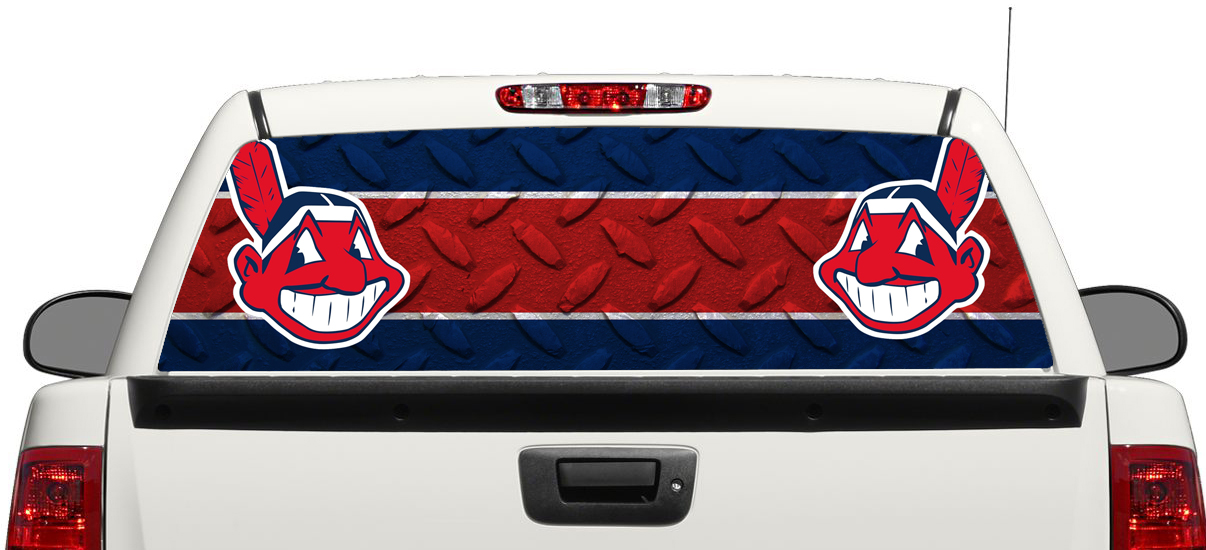 Cleveland Indians Baseball Rear Window Decal Sticker Pick-up Truck SUV Car 3