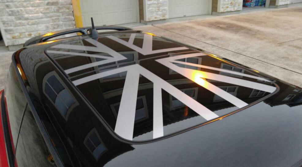 British Flag Sunroof Moonroof Vinyl Decal Set for MINI Cooper