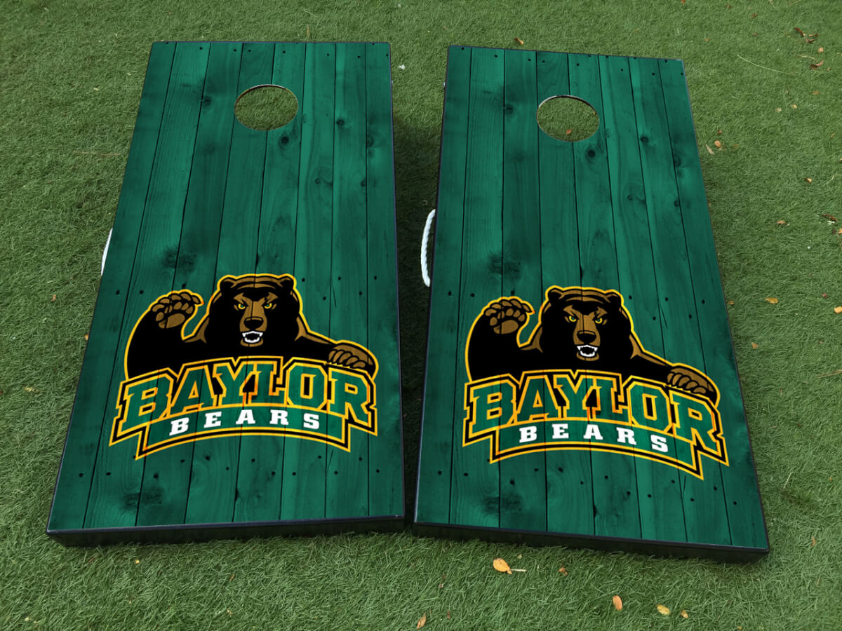 Baylor Bears Cornhole Board Vinyl Wrap Decal Set