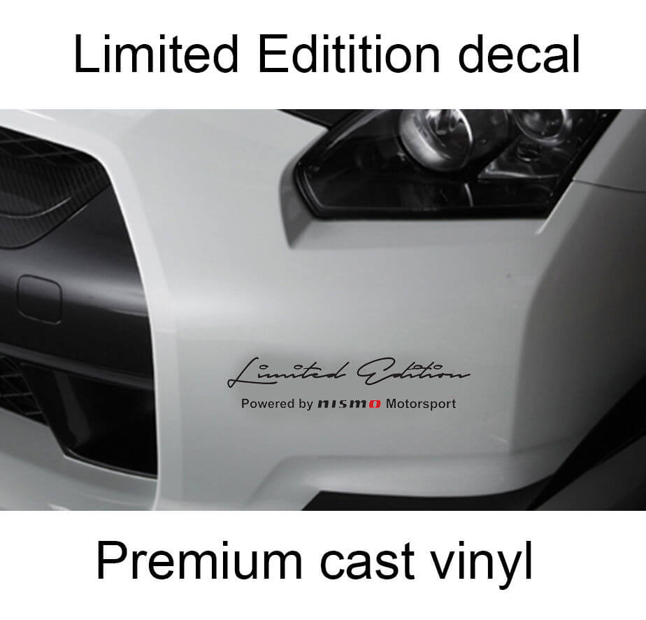 2 x Limited Edition Nismo body side hood Decal Sticker fits Nissan Qashqai, Juke